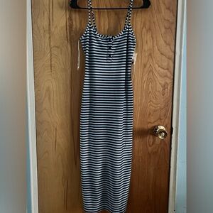No Boundaries Navy and Black Striped Apparel